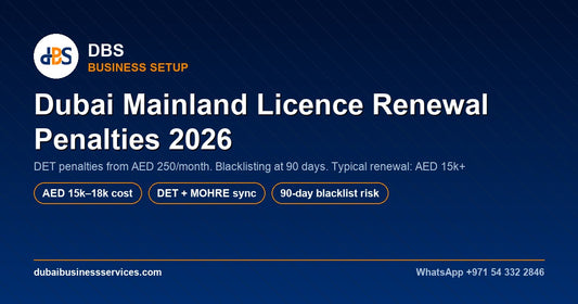 Dubai Mainland Licence Renewal Penalty 2026: AED 250/Month Fine
