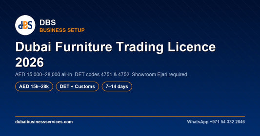 Dubai Furniture Trading Licence 2026: Cost & DET Activity Code