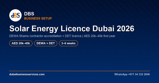 Solar Energy License Dubai 2026: Cost & DEWA Requirements