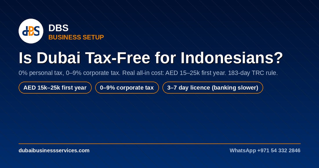 Is Dubai Tax-Free for Indonesians? 2026 Rules & AED Costs