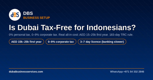 Is Dubai Tax-Free for Indonesians? 2026 Rules & AED Costs