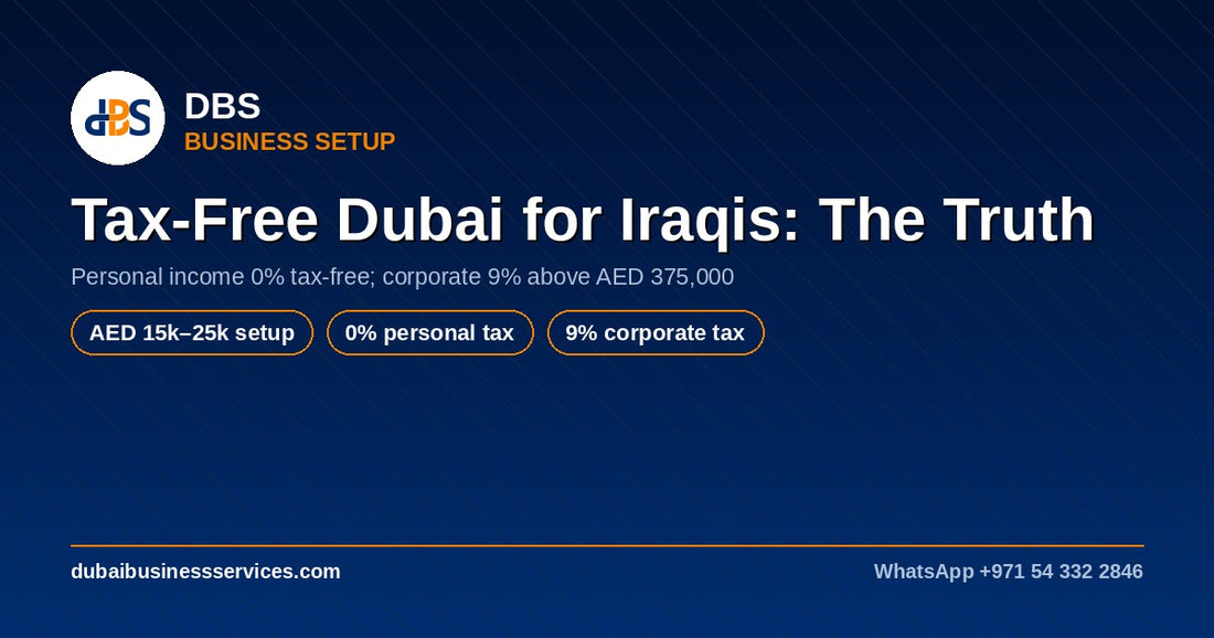 Is Dubai Tax Free for Iraqis? 2026 UAE Rules + AED Costs