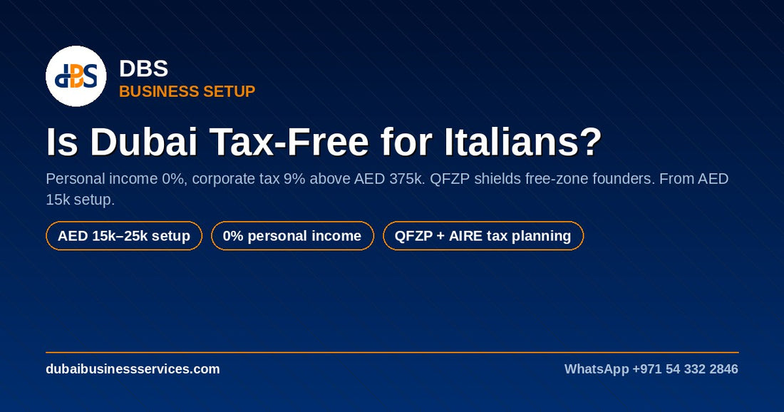 Is Dubai Tax-Free for Italians? 2026 UAE Corporate Tax Guide