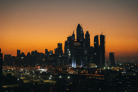 Dubai skyline at dusk representing IFZA and Meydan Free Zone business setup